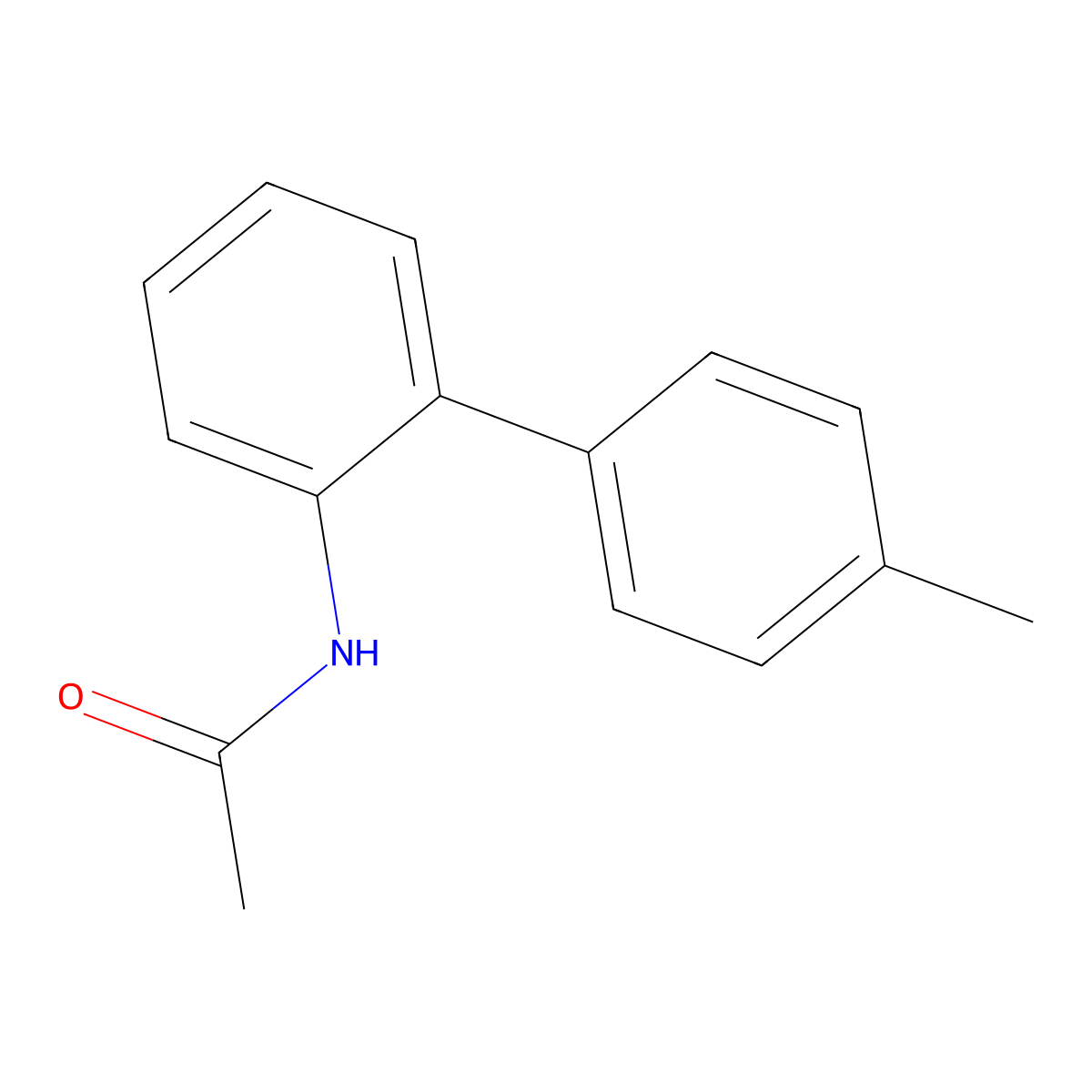 N-{4'-methyl-[1,1'-biphenyl]-2-yl}acetamide molecular structure, CAS 76472-82-7