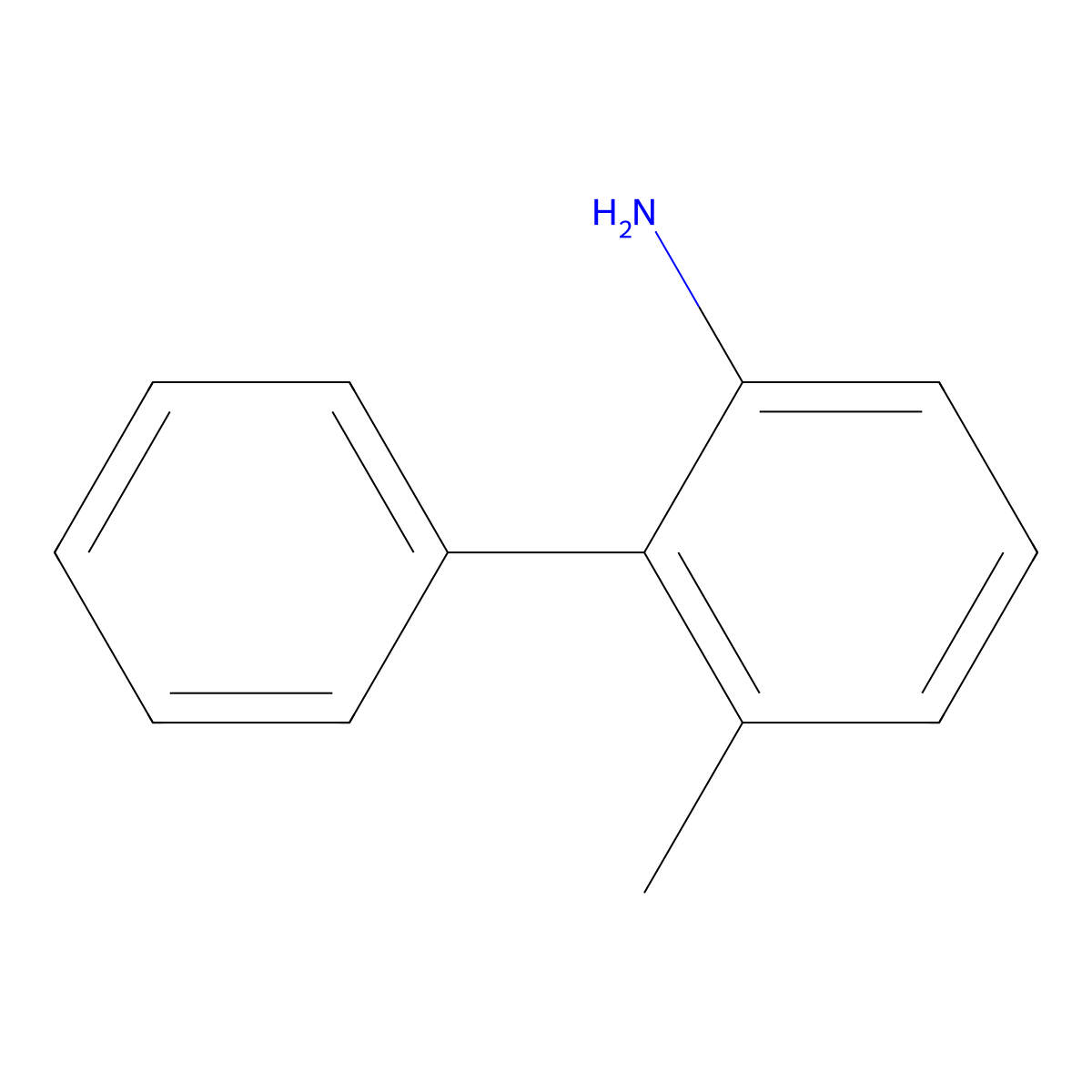 2-Amino-6-methylbiphenyl molecular structure, CAS 76472-83-8
