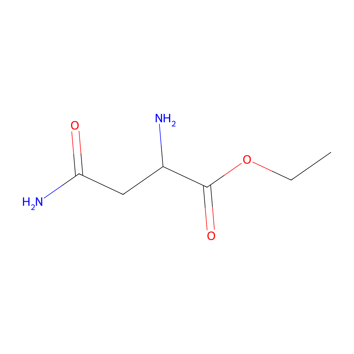 Ethyl 2-amino-3-carbamoylpropanoate molecular structure, CAS 764724-22-3