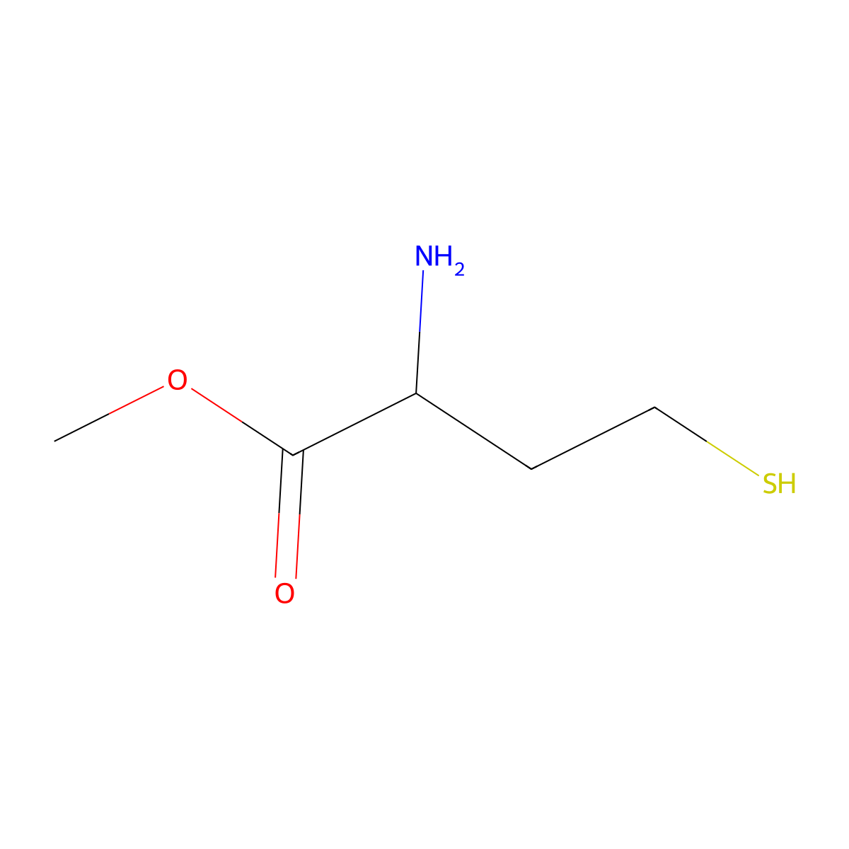 Methyl 2-amino-4-sulfanylbutanoate molecular structure, CAS 764724-33-6