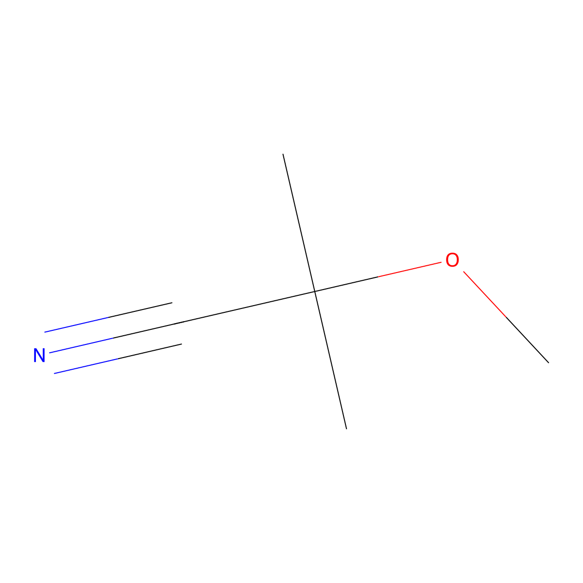 2-Methoxy-2-methylpropanenitrile molecular structure, CAS 76474-09-4