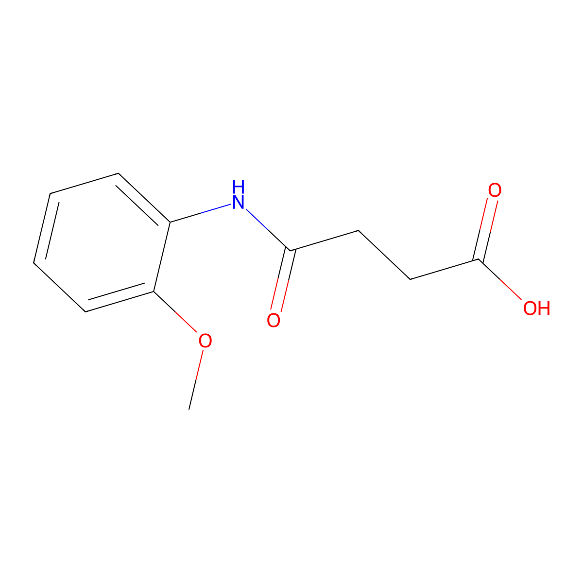 4-(2-Methoxyanilino)-4-oxobutanoic acid molecular structure, CAS 76475-60-0