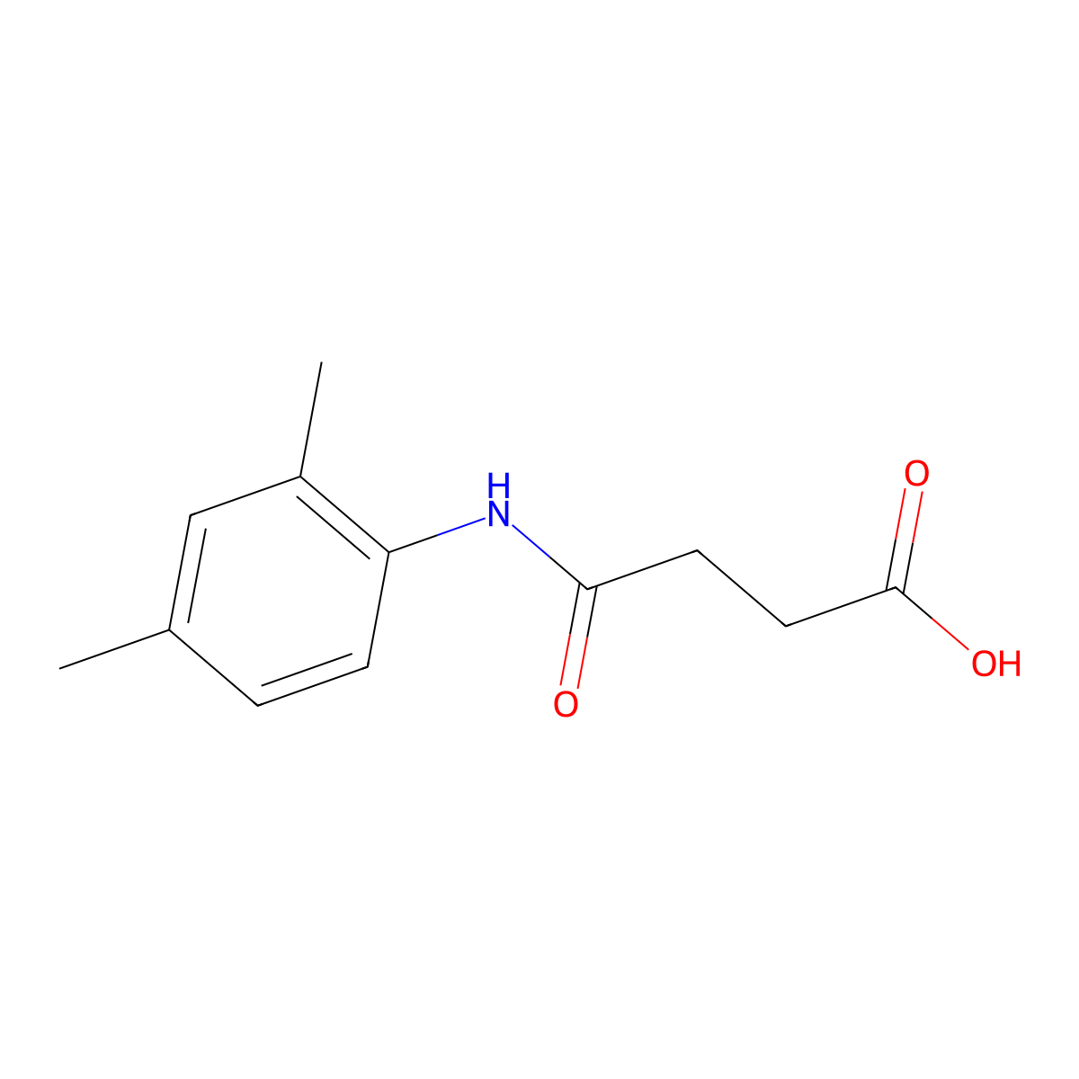 4-(2,4-Dimethylanilino)-4-oxobutanoic acid molecular structure, CAS 76475-63-3
