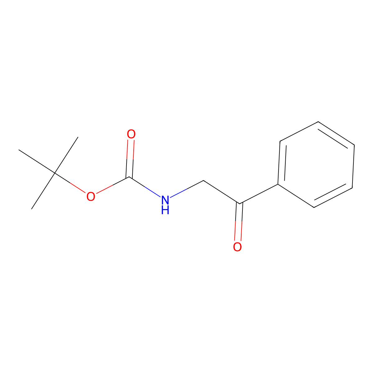 tert-butyl N-(2-oxo-2-phenylethyl)carbamate molecular structure, CAS 76477-26-4