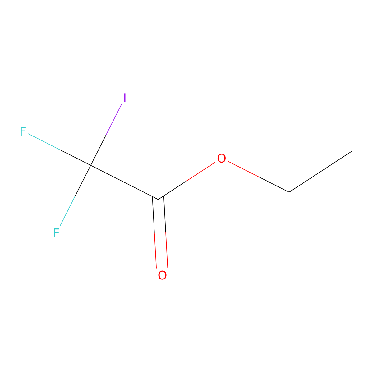 Ethyl difluoro(iodo)acetate molecular structure, CAS 7648-30-8