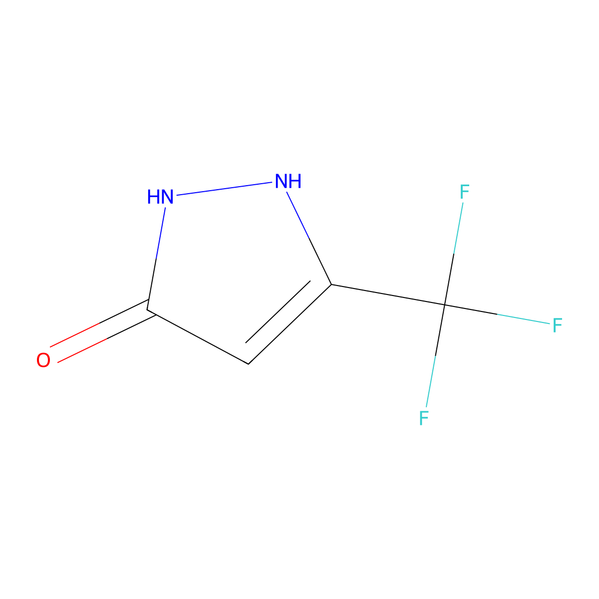 5-(Trifluoromethyl)-1,2-dihydro-3H-pyrazol-3-one molecular structure, CAS 76480-99-4
