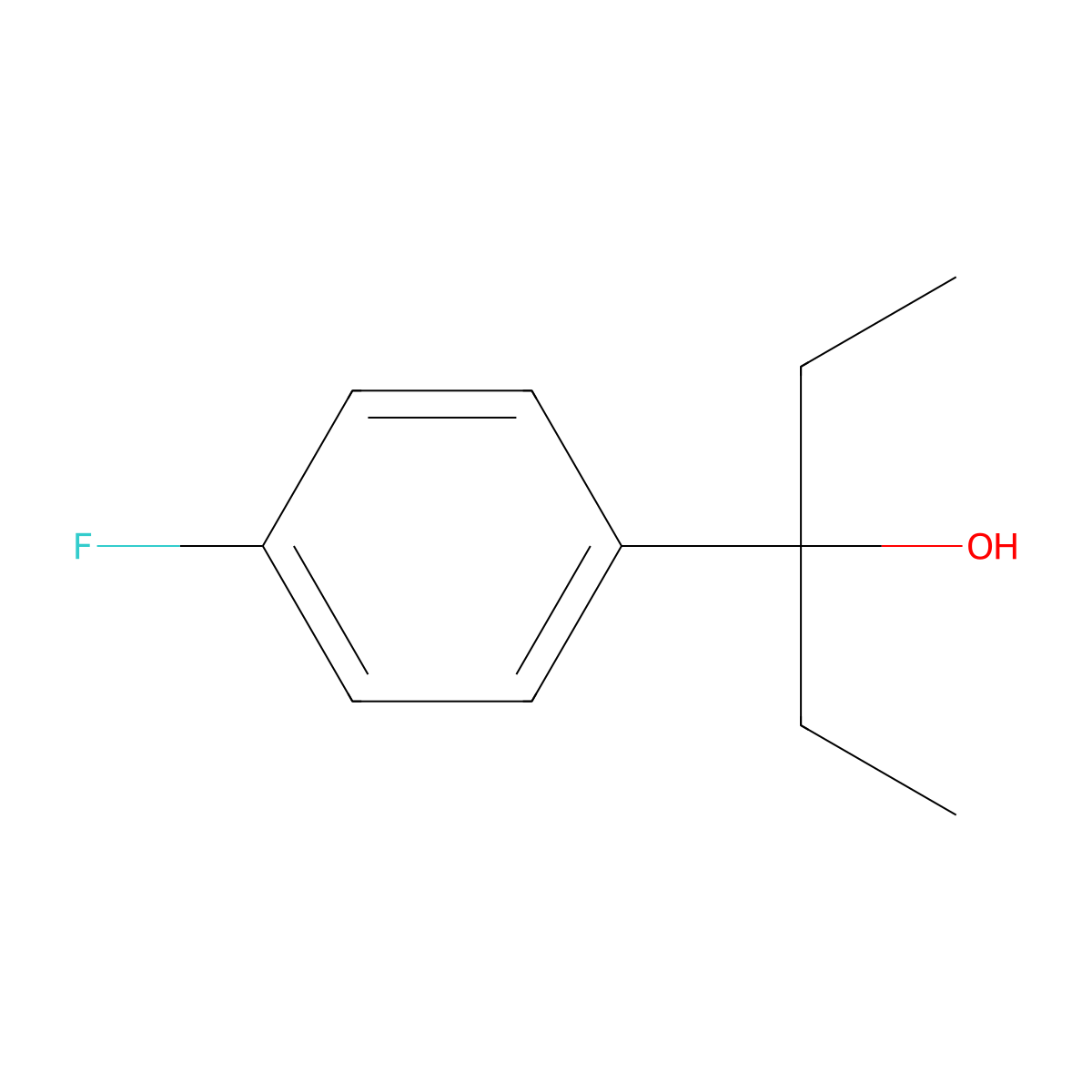 3-(4-Fluorophenyl)pentan-3-ol molecular structure, CAS 76481-34-0