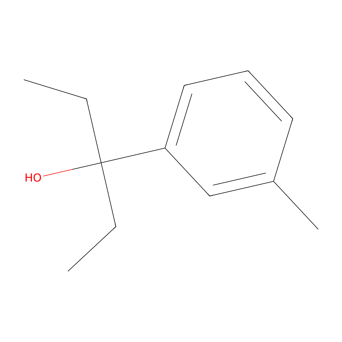 alpha,alpha-Diethyl-3-methylbenzenemethanol molecular structure, CAS 76481-36-2