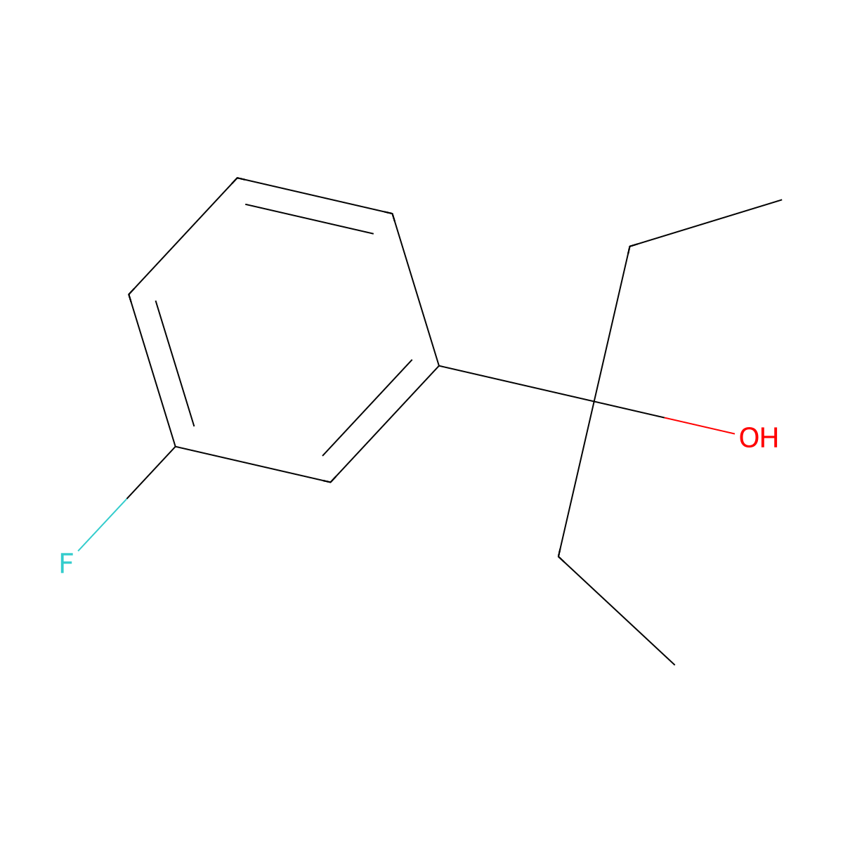 3-(3-Fluorophenyl)-3-pentanol molecular structure, CAS 76481-37-3