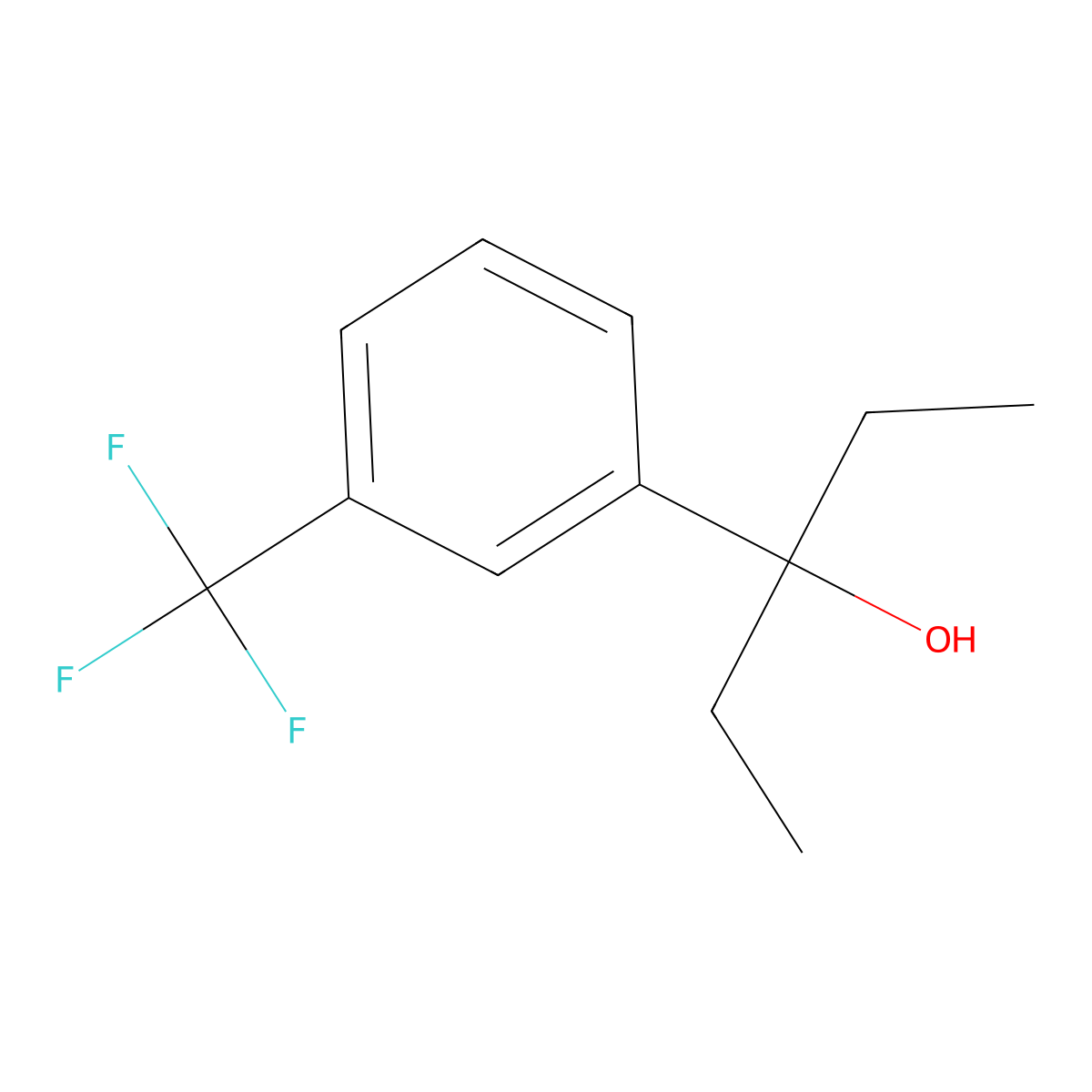 3-(3-(Trifluoromethyl)phenyl)pentan-3-ol molecular structure, CAS 76481-39-5