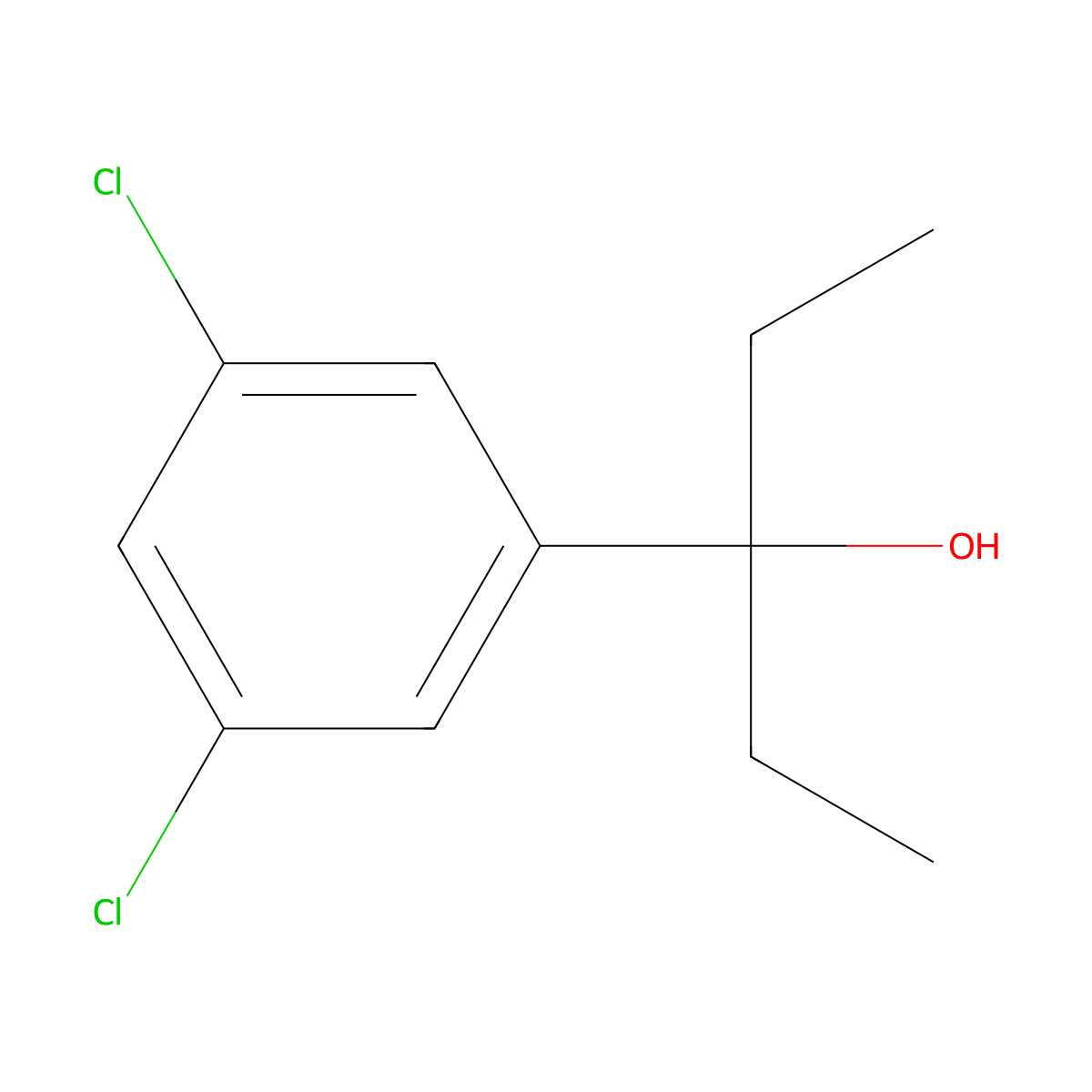 3-(3,5-Dichlorophenyl)-3-pentanol molecular structure, CAS 76481-40-8