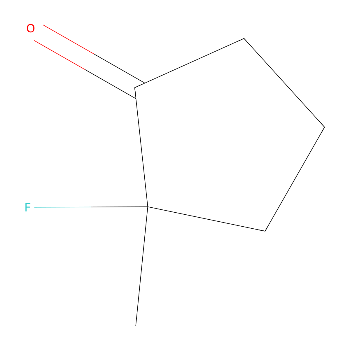 2-Fluoro-2-methylcyclopentanone molecular structure, CAS 76495-67-5
