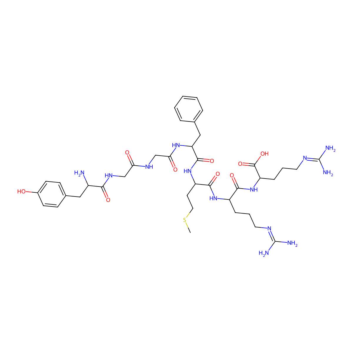 enkephalin-Met, Arg(6,7)- molecular structure, CAS 76496-10-1