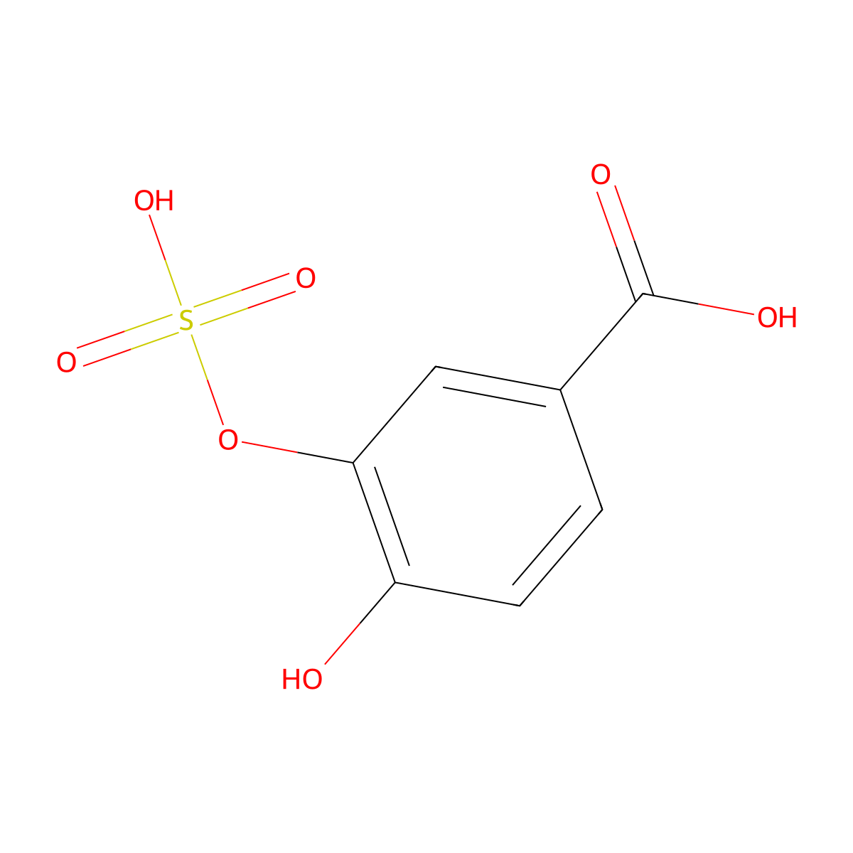 4-Hydroxy-3-(sulfooxy)benzoic acid molecular structure, CAS 76496-11-2
