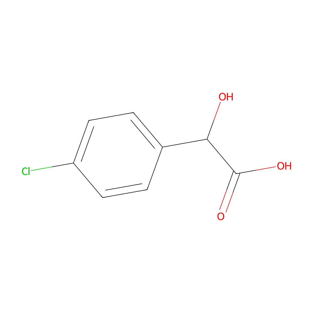 (S)-2-(4-Chlorophenyl)-2-hydroxyacetic acid molecular structure, CAS 76496-63-4