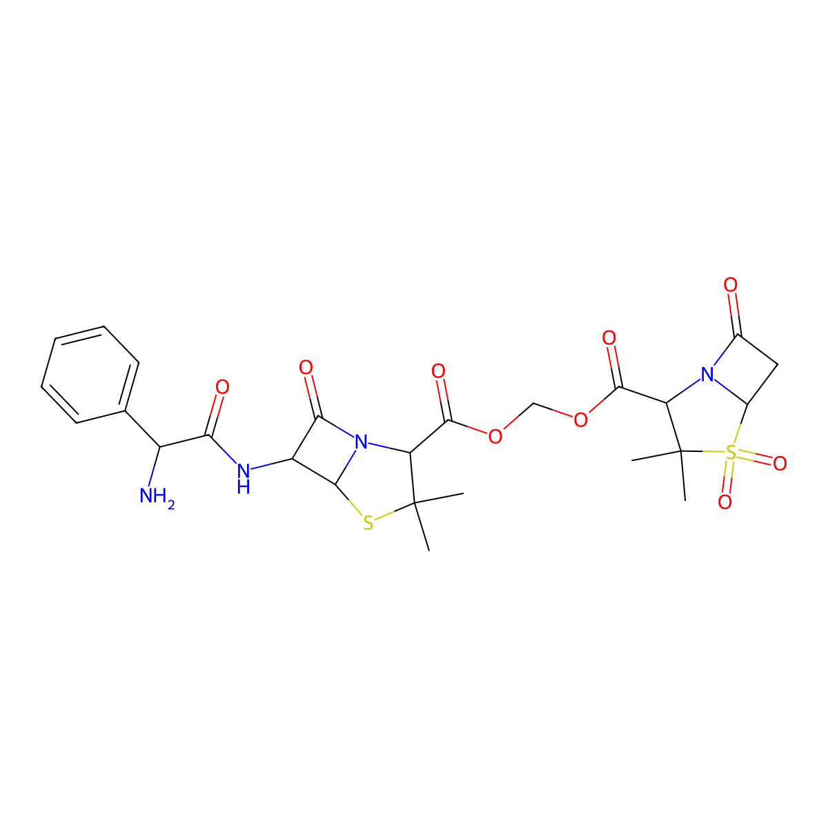 Sultamicillin molecular structure, CAS 76497-13-7