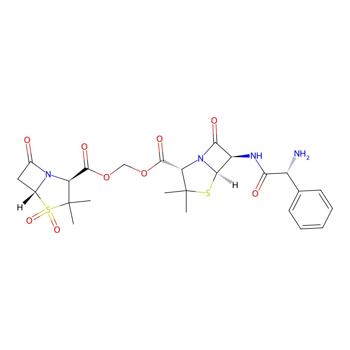 Sultamicillin molecular structure, CAS 76497-13-7