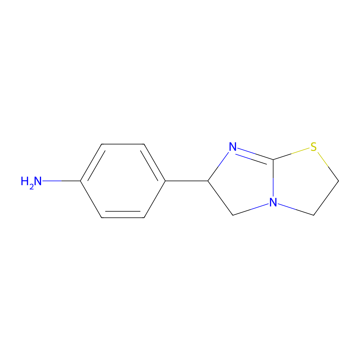 4-[(6S)-2,3,5,6-Tetrahydroimidazo[2,1-b][1,3]thiazol-6-yl]aniline molecular structure, CAS 76497-82-0