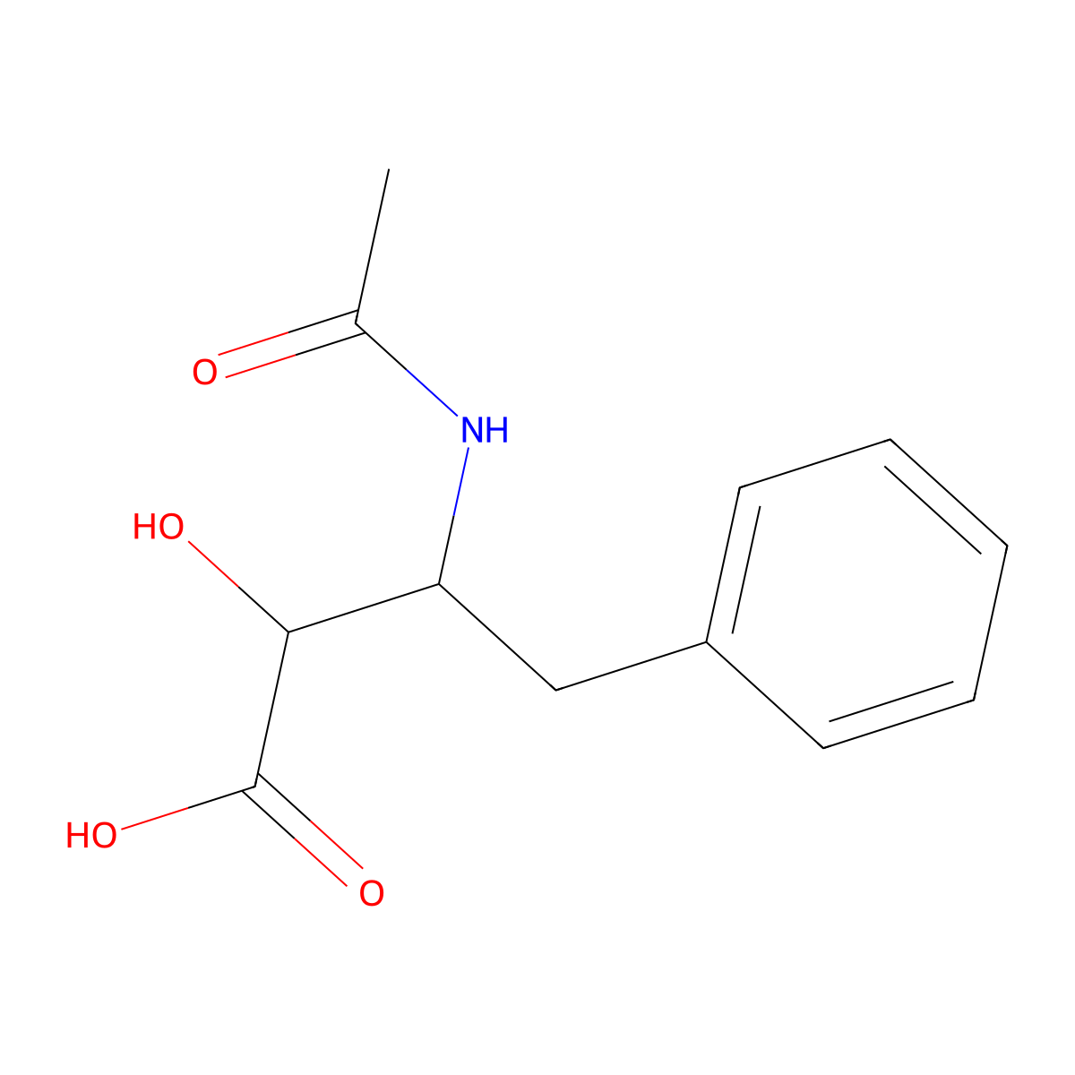 (2S,3R)-3-acetamido-2-hydroxy-4-phenylbutanoic acid molecular structure, CAS 76498-18-5