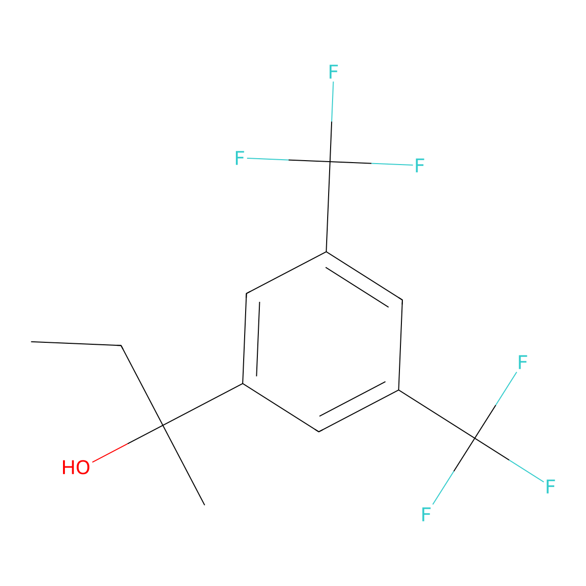 2-[3,5-Bis(trifluoromethyl)phenyl]butan-2-ol molecular structure, CAS 76499-96-2