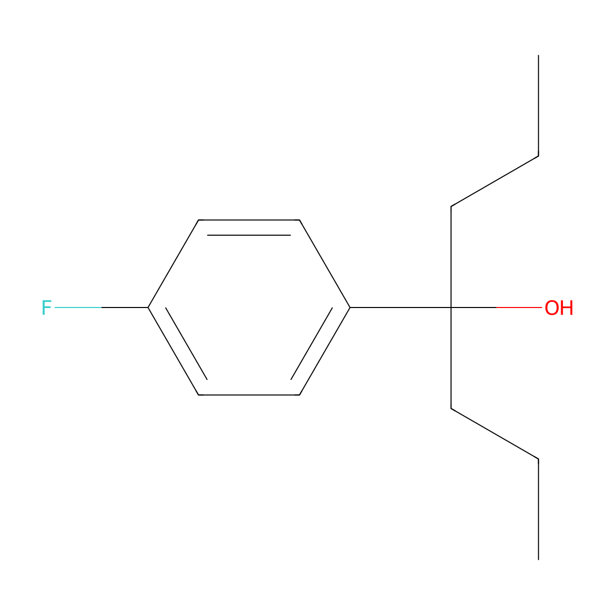 4-Fluoro-alpha,alpha-dipropylbenZenemethanol molecular structure, CAS 76499-98-4