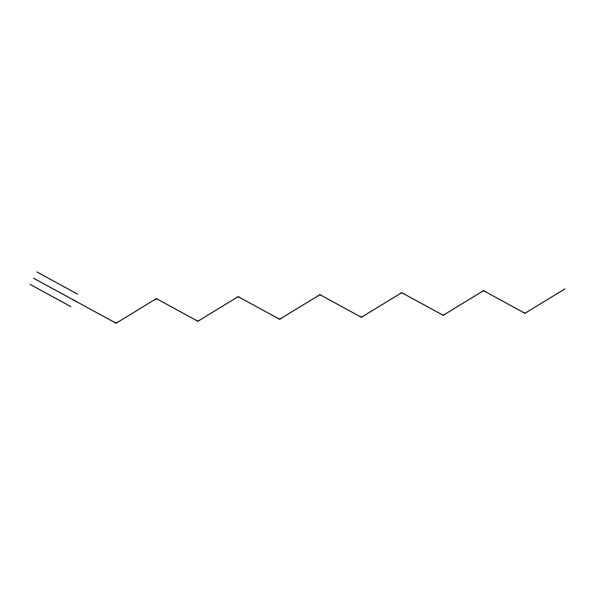 1-Tetradecyne molecular structure, CAS 765-10-6