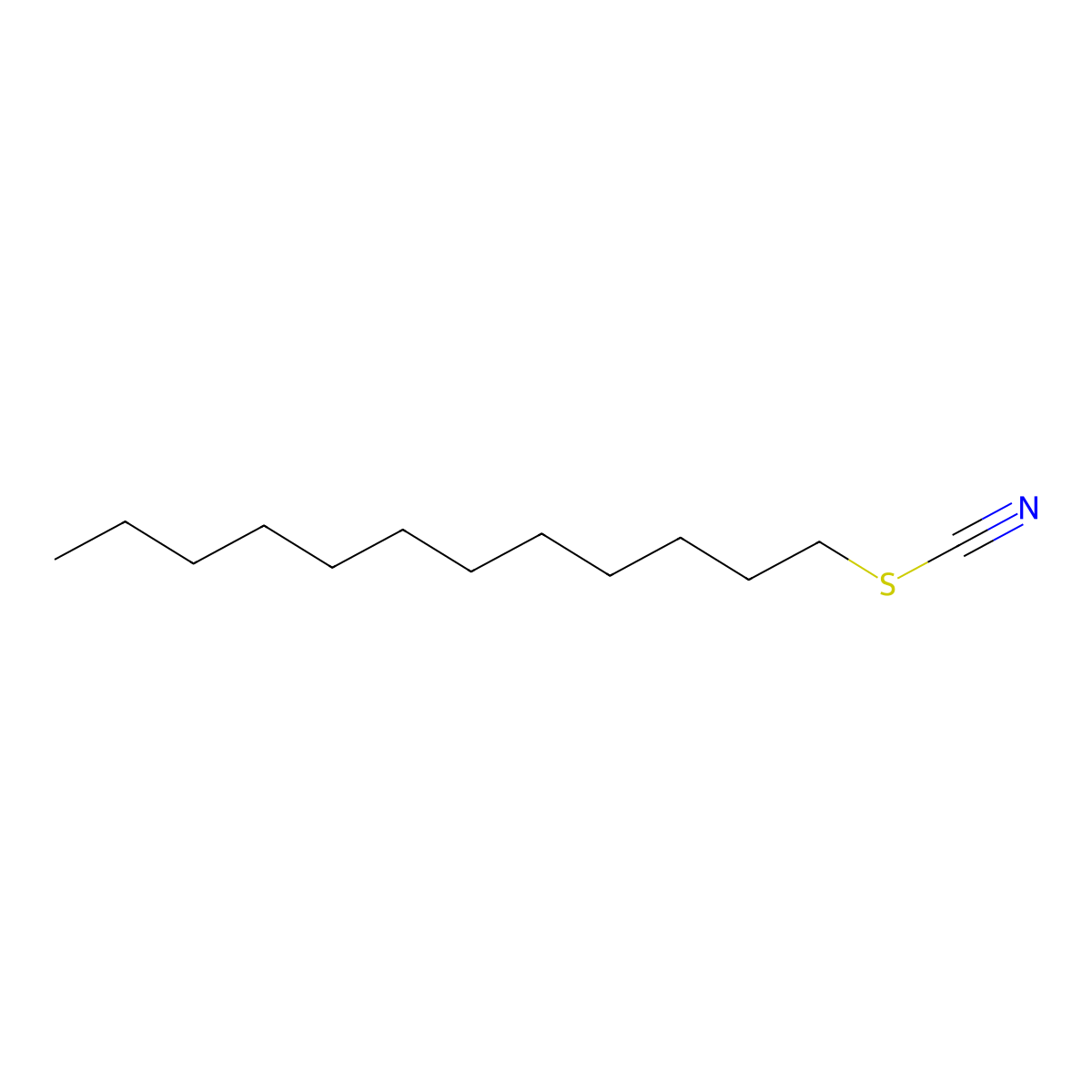 Lauryl thiocyanate molecular structure, CAS 765-15-1