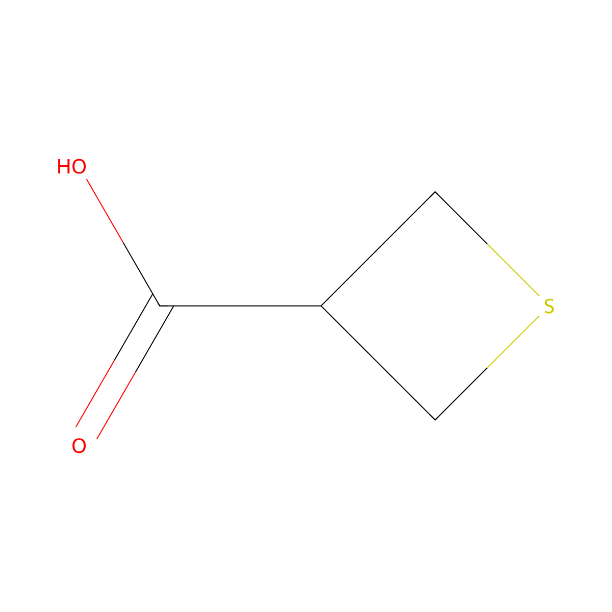 Thietane-3-carboxylic acid molecular structure, CAS 765-55-9