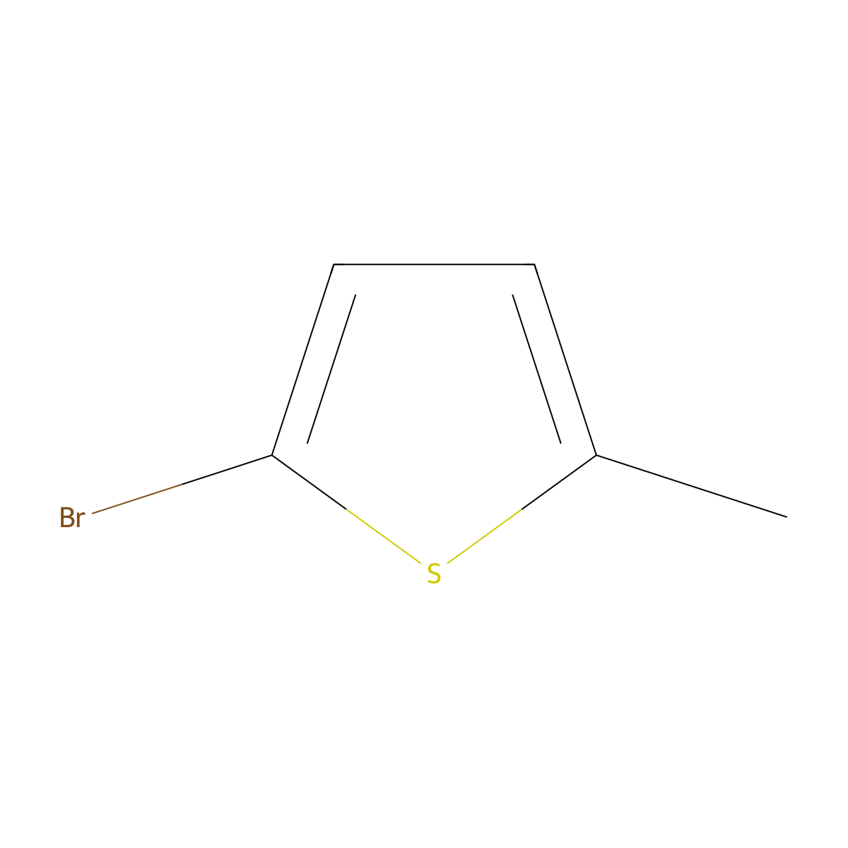 2-Bromo-5-methylthiophene molecular structure, CAS 765-58-2