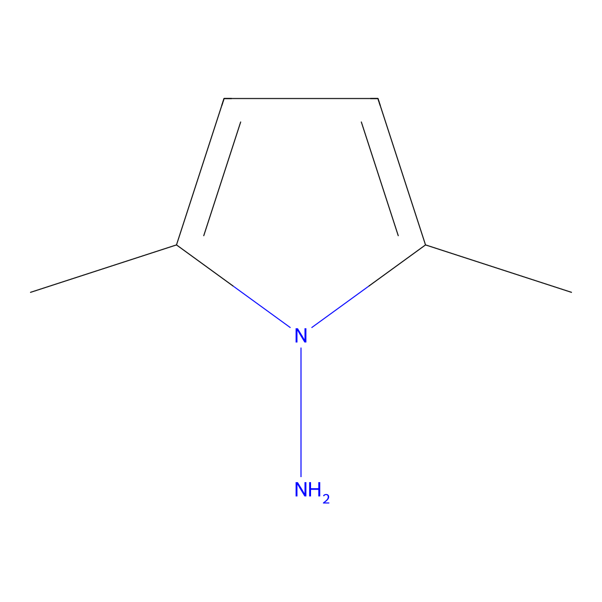 Pyrrole, 2,5-dimethyl-N-amino- molecular structure, CAS 765-71-9