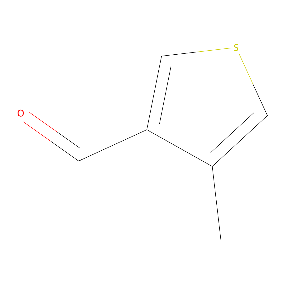 4-Methylthiophene-3-carbaldehyde molecular structure, CAS 765-77-5