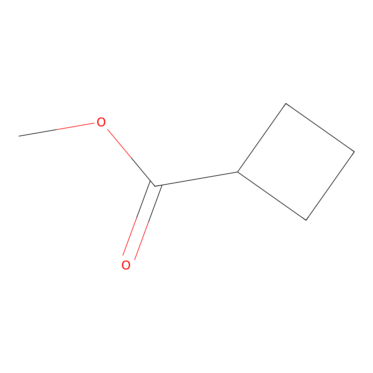 Cyclobutanecarboxylic acid methyl ester molecular structure, CAS 765-85-5