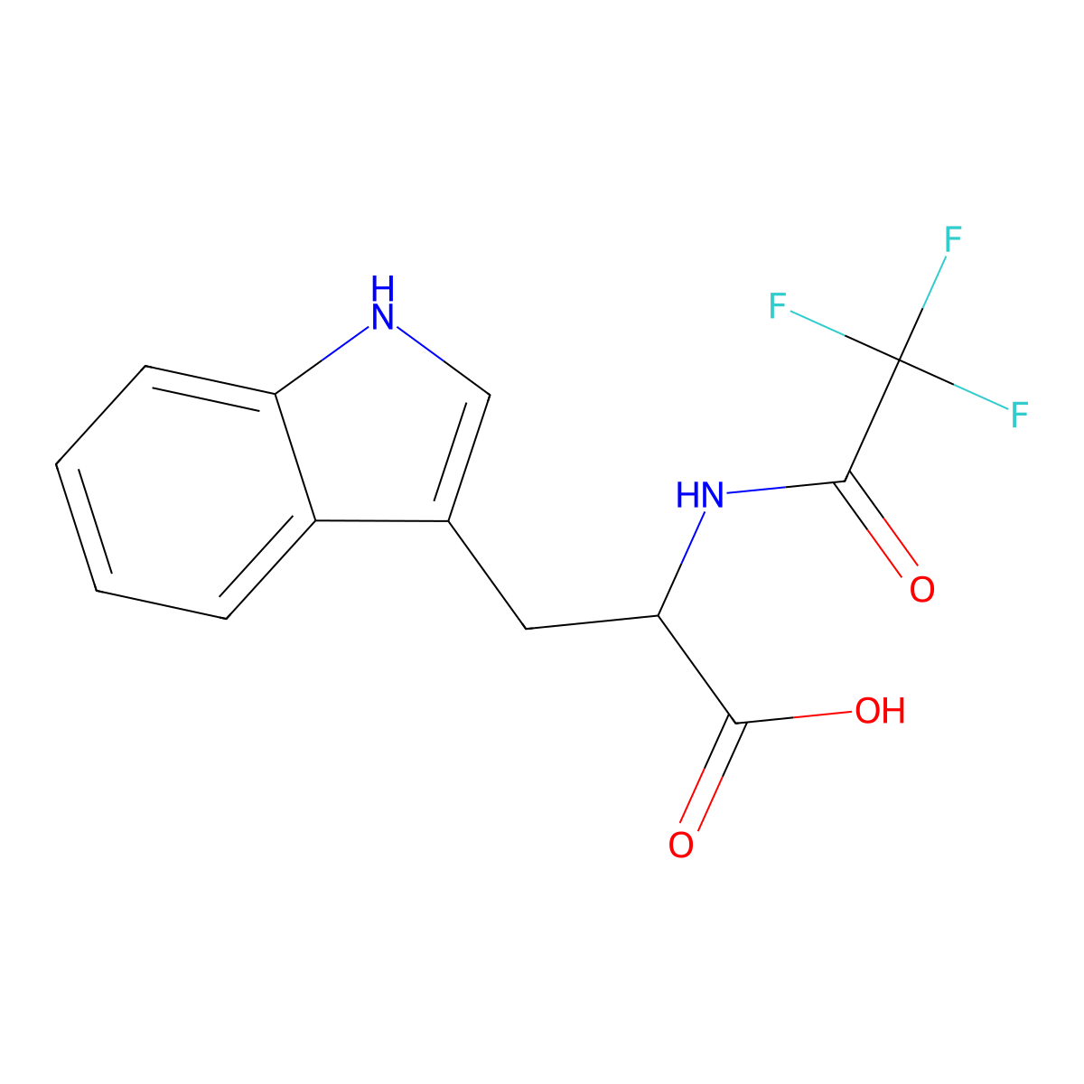 3-(1H-indol-3-yl)-2-(trifluoroacetamido)propanoic acid molecular structure, CAS 7650-27-3