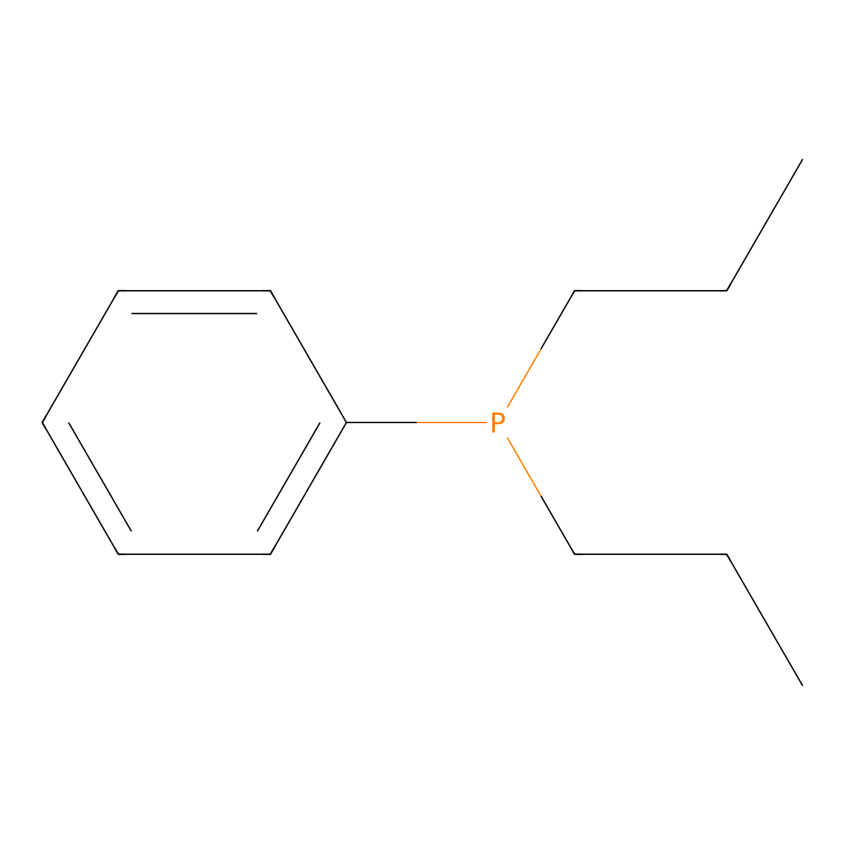 (Dipropyl)-phenylphosphine molecular structure, CAS 7650-83-1