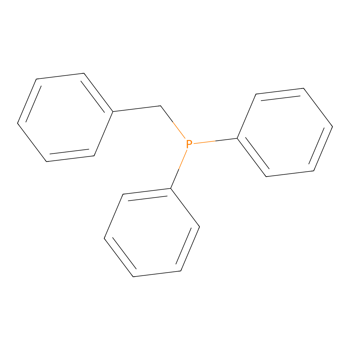 Benzyldiphenylphosphine molecular structure, CAS 7650-91-1
