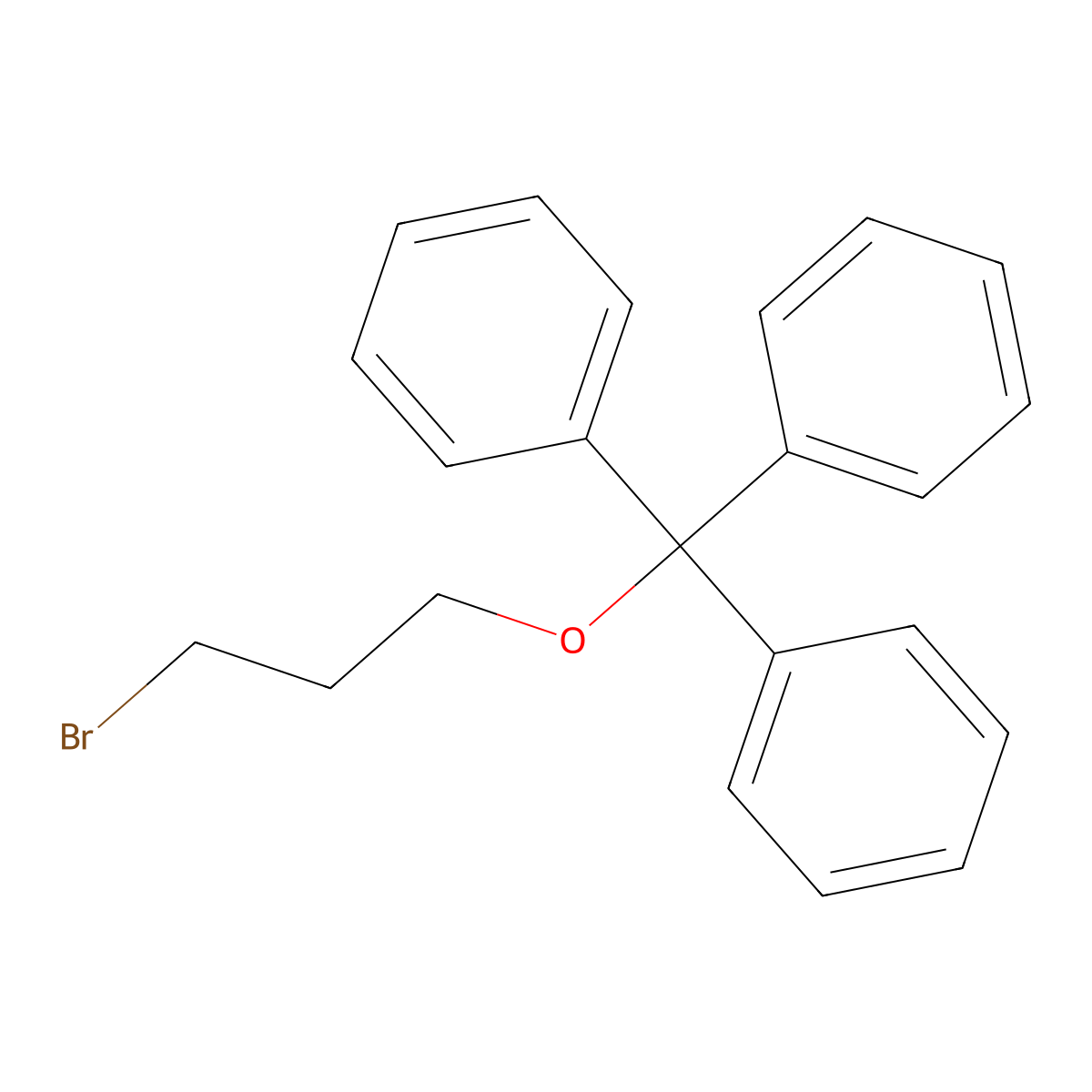 ((3-Bromopropoxy)methanetriyl)tribenzene molecular structure, CAS 76504-33-1