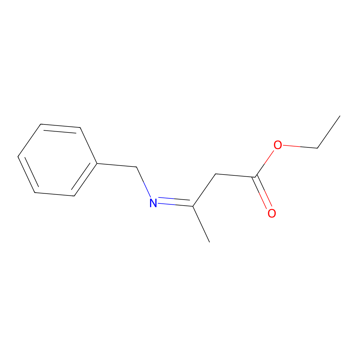 Ethyl 3-benzyliminobutanoate molecular structure, CAS 76506-35-9