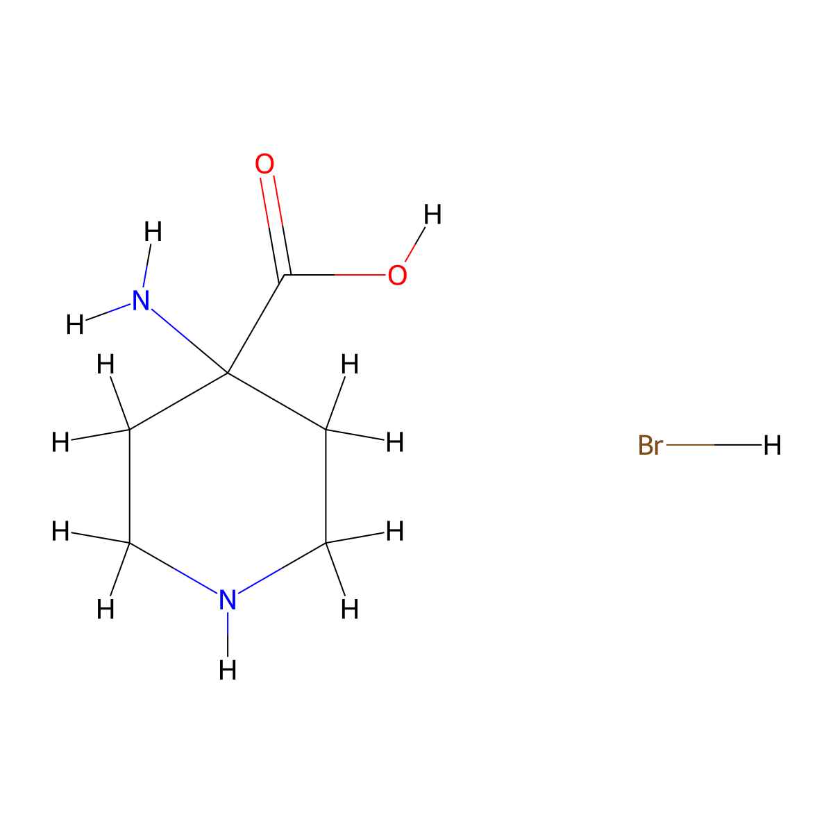 4-Aminopiperidine-4-carboxylic acid hydrobromide molecular structure, CAS 76508-55-9