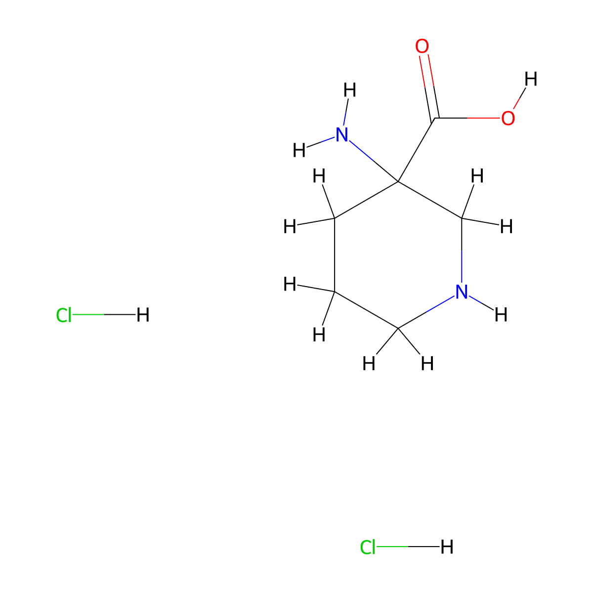 3-Aminopiperidine-3-carboxylic acid dihydrochloride molecular structure, CAS 76508-75-3