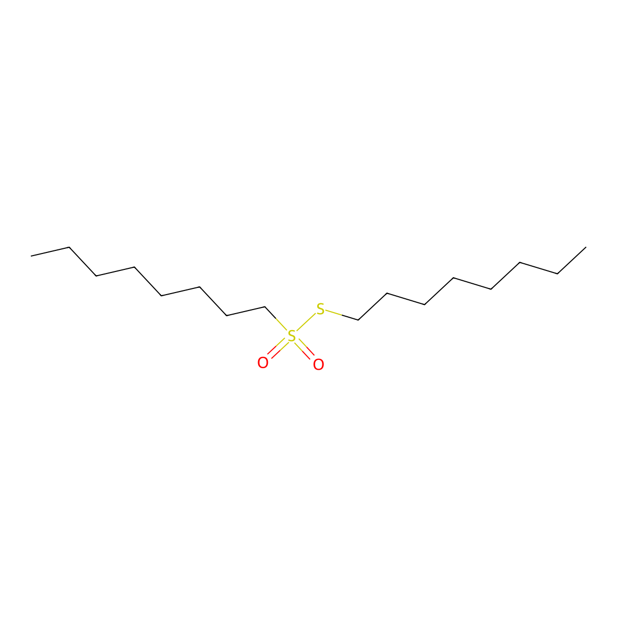 Octanesulfonic acid, thio-, S-octyl ester molecular structure, CAS 7651-62-9