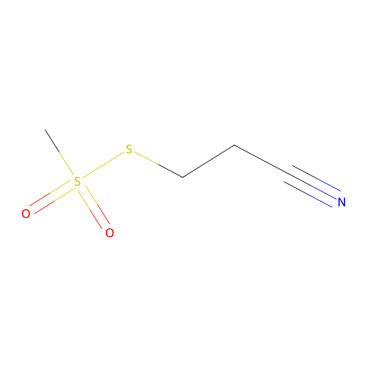 S-(2-cyanoethyl) methanesulfonothioate molecular structure, CAS 7651-64-1