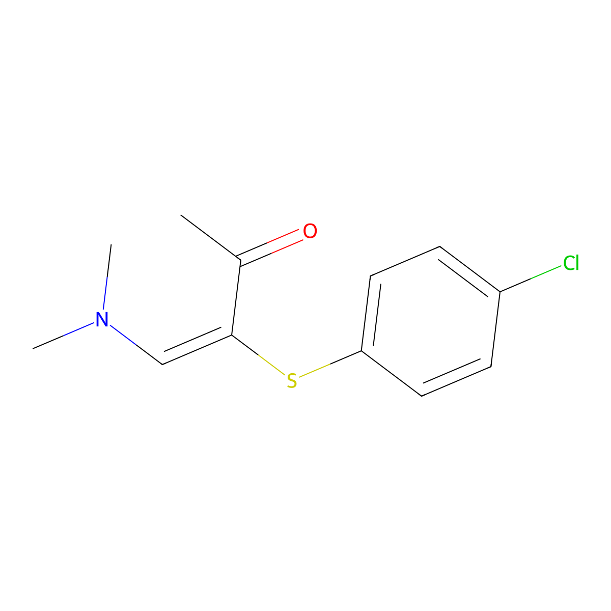 3-[(4-Chlorophenyl)sulfanyl]-4-(dimethylamino)-3-buten-2-one molecular structure, CAS 76511-79-0
