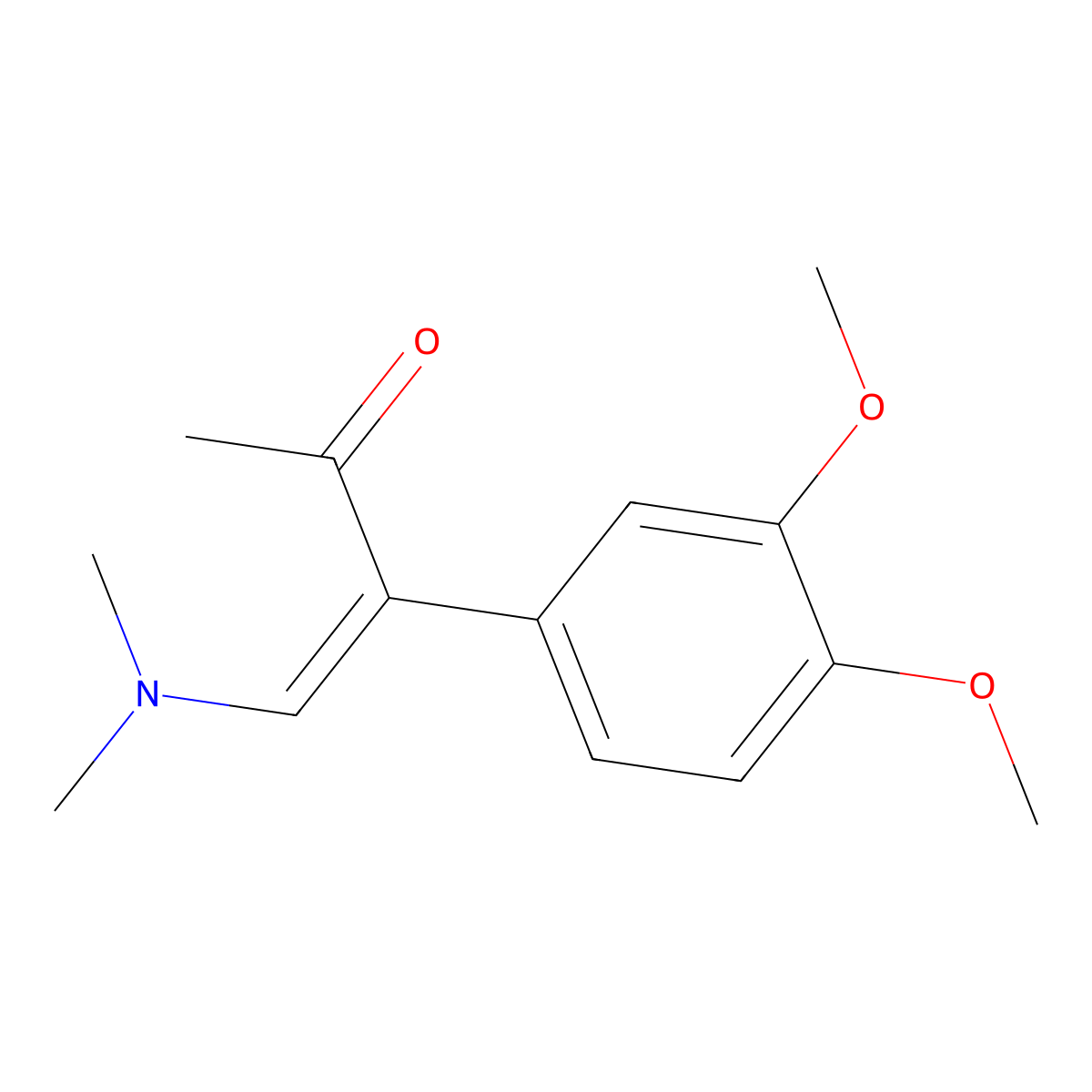 3-(3,4-Dimethoxyphenyl)-4-(dimethylamino)-3-buten-2-one molecular structure, CAS 76512-22-6