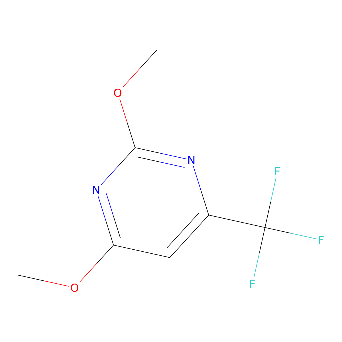 2,4-Dimethoxy-6-(trifluoromethyl)pyrimidine molecular structure, CAS 76513-87-6