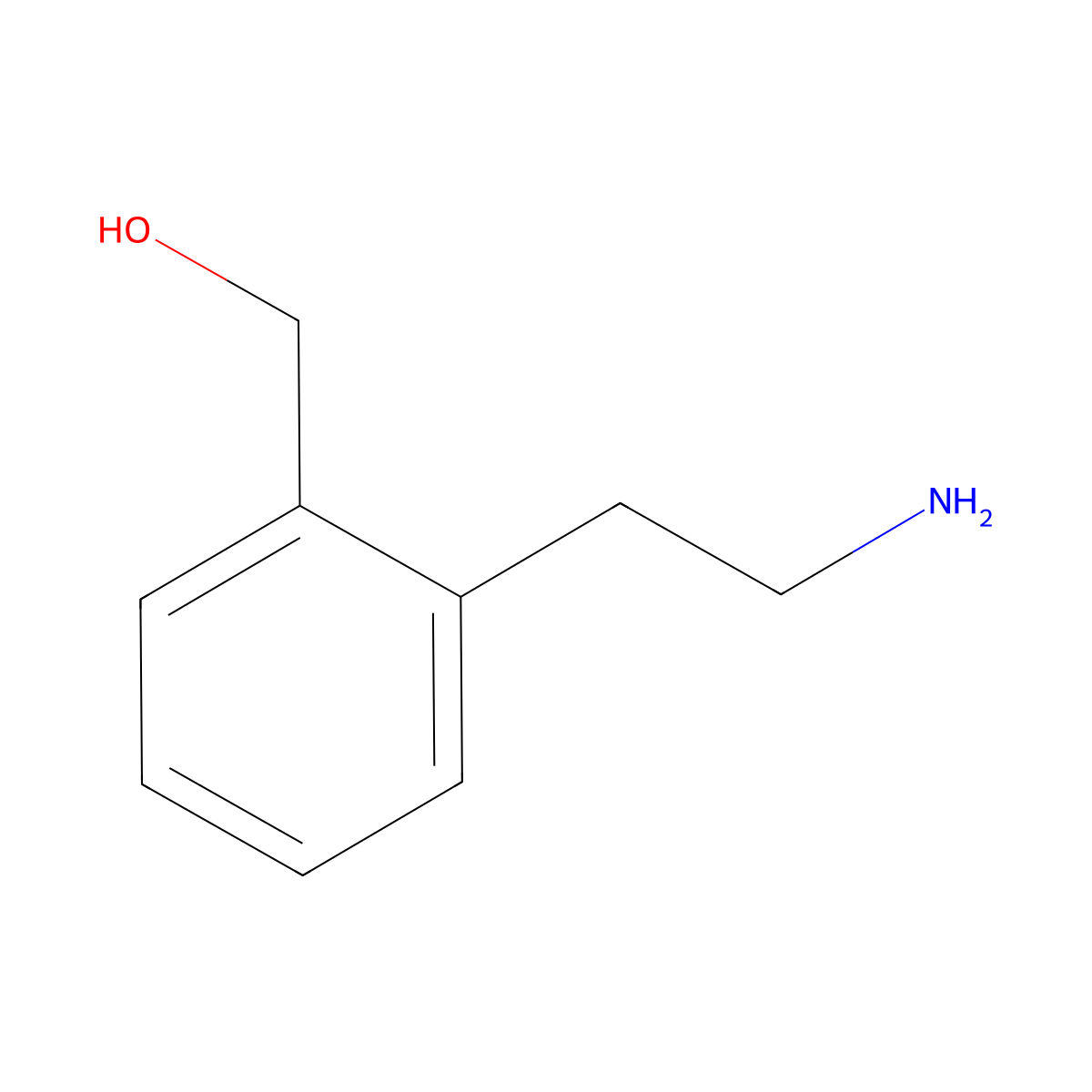 [2-(2-Aminoethyl)phenyl]methanol molecular structure, CAS 76518-29-1