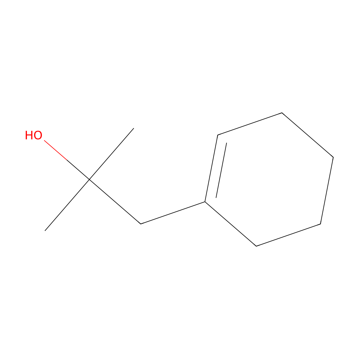 1-(Cyclohex-1-en-1-yl)-2-methylpropan-2-ol molecular structure, CAS 76519-80-7