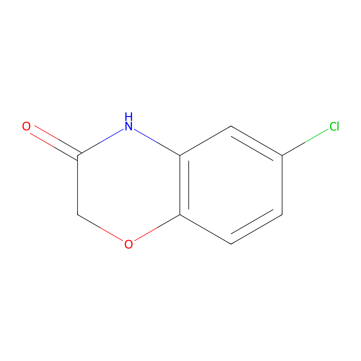 6-Chloro-2H-1,4-benzoxazin-3(4H)-one molecular structure, CAS 7652-29-1
