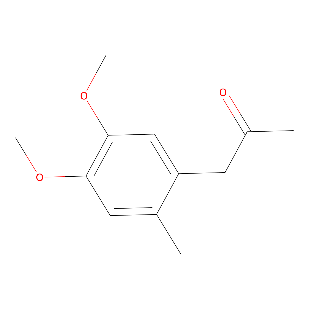 1-(4,5-Dimethoxy-2-methylphenyl)propan-2-one molecular structure, CAS 7652-98-4