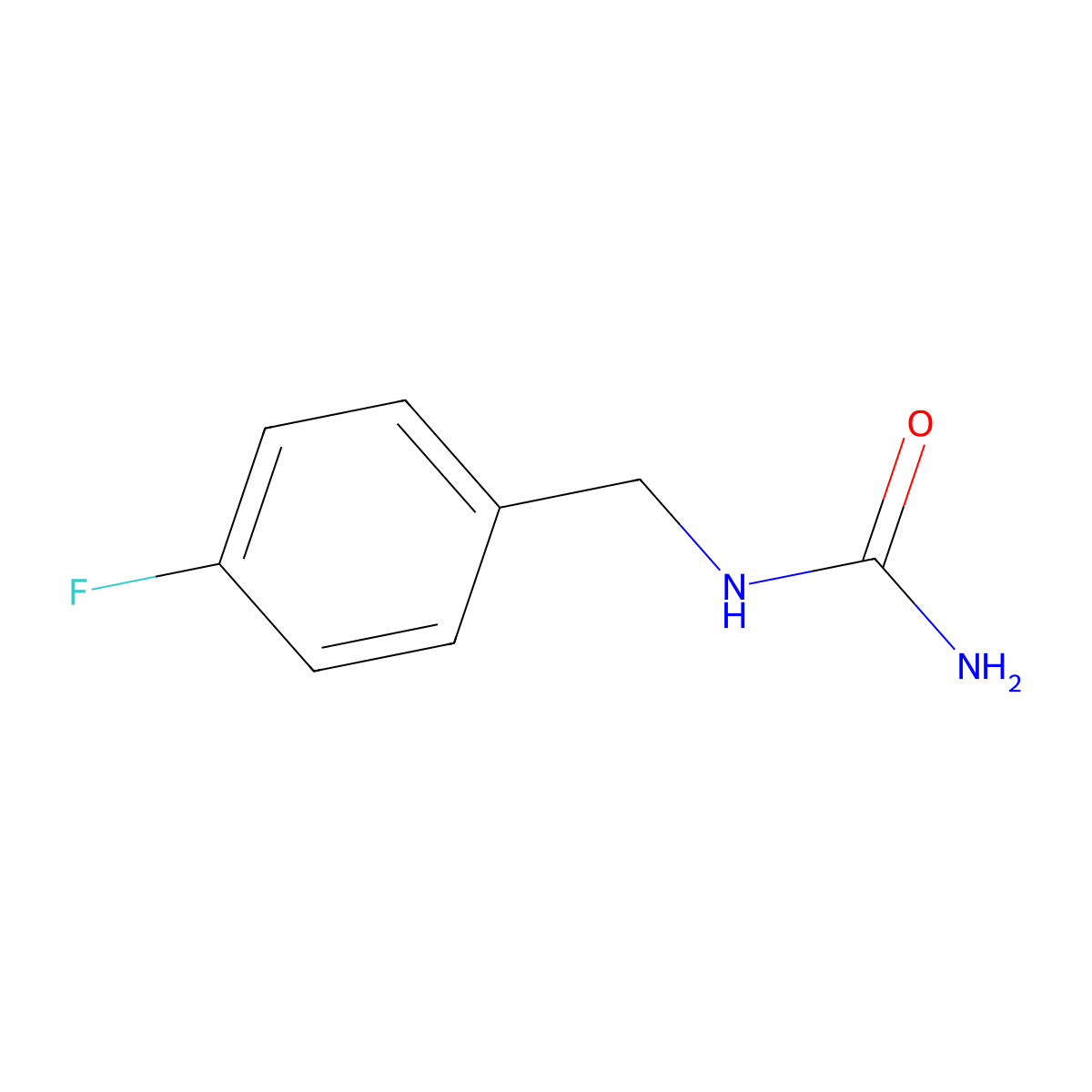 4-Fluorobenzylurea molecular structure, CAS 76523-24-5