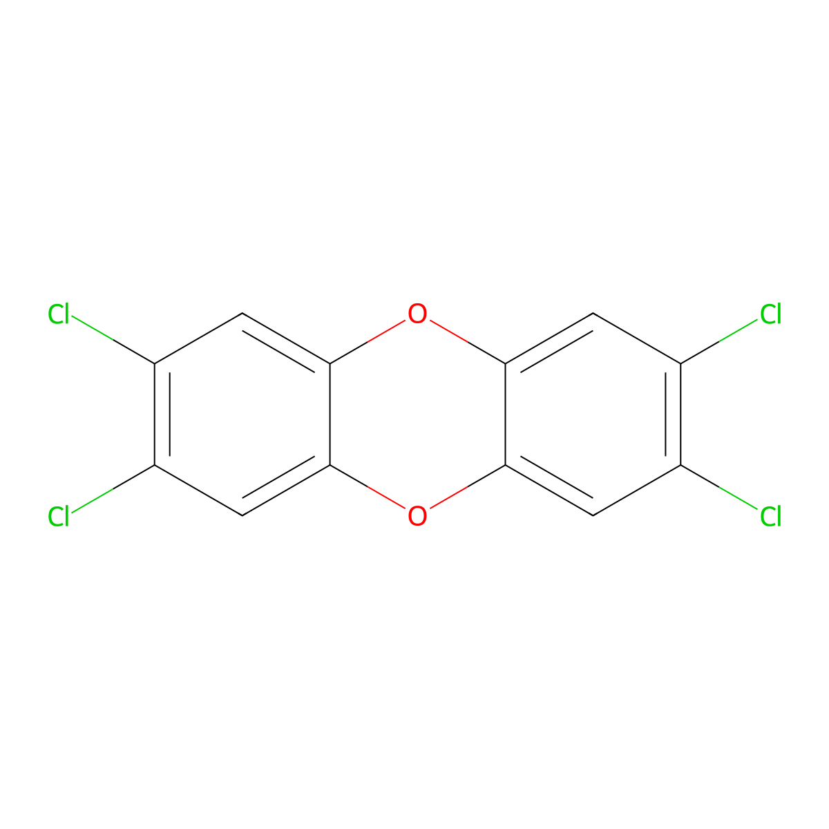 2,3,7,8-Tetrachlorodibenzo(b,e)(1,4)dioxin-13C12 molecular structure, CAS 76523-40-5